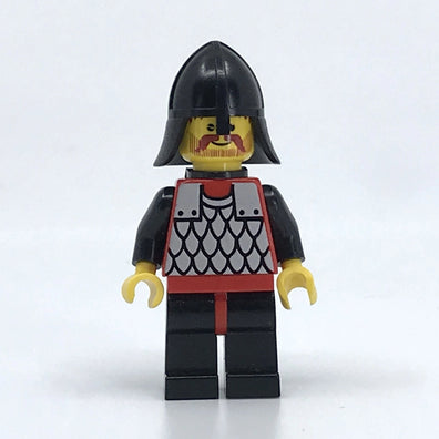 Scale Mail - Red with Black Arms, Black Legs with Red Hips, Black Neck-Protector, Black Cape